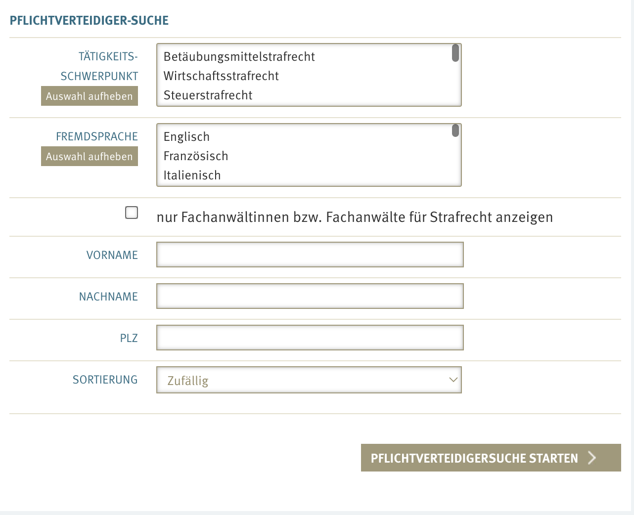 Pflichtverteidigerliste berlin